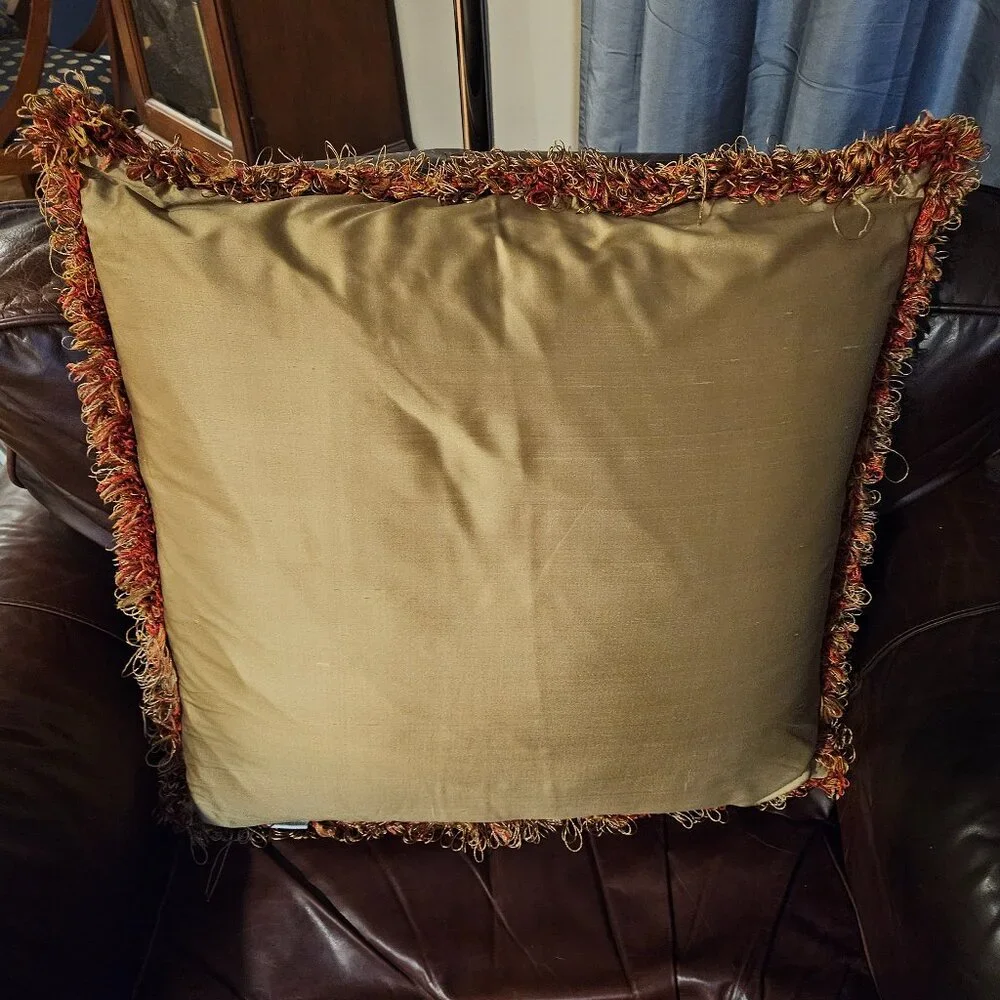 RARE AUSTIN HORN DAMASK JACQUARD BED THROW DECORATIVE ACCENT PILLOW